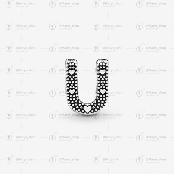 Pandora Letter U Alphabet Charm - Picture 2 of 6
